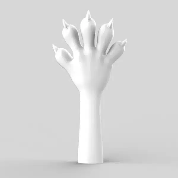 Slicone White Furry Paws (3)