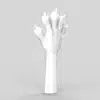 Slicone White Furry Paws (4)