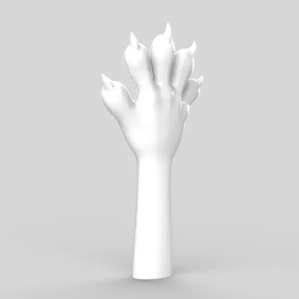 Slicone White Furry Paws (4)