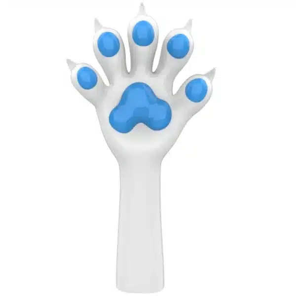 Slicone White Furry Paws-Colored (2)
