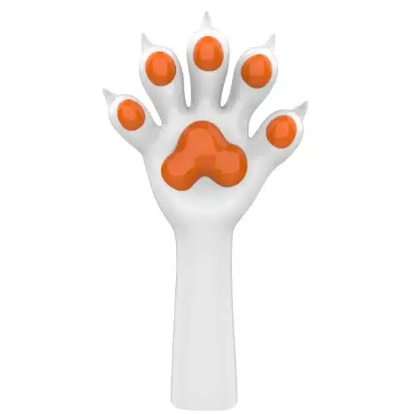 Slicone White Furry Paws-Colored (3)