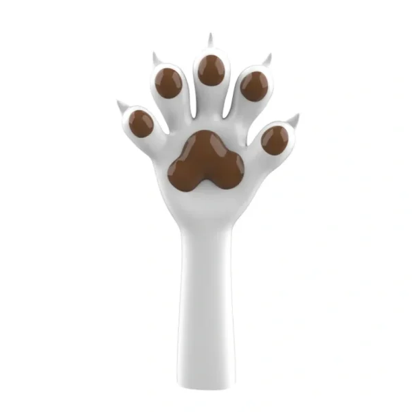 Slicone White Furry Paws-Colored (7)