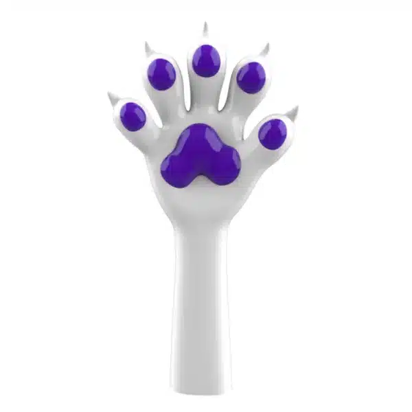 Slicone White Furry Paws-Colored (8)