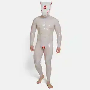 Transparent Silicone Lock Puppy Drone & Crotch Bulge Suit (1)